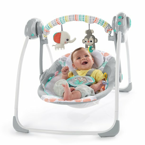 Bright Starts Whimsical Wild Portable Baby Boy Girl Swing Newborn