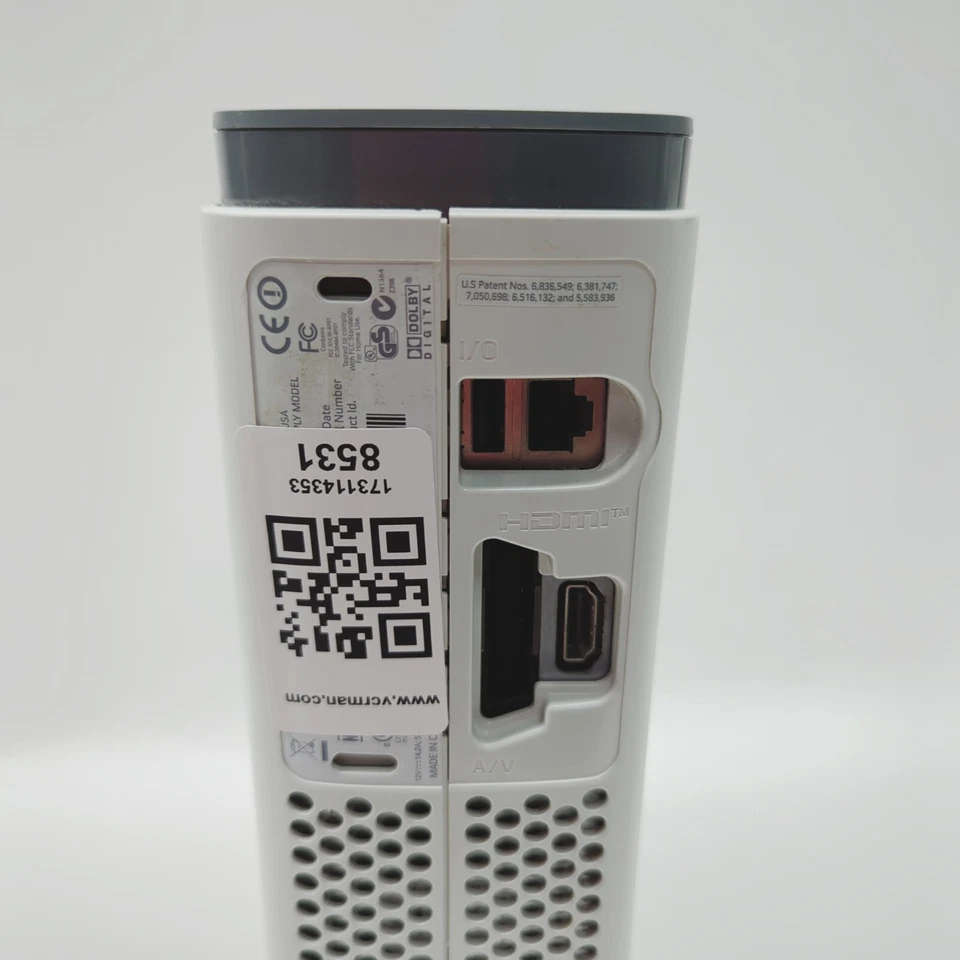 Microsoft Xbox 360 JASPER HDMI White Console With Cables, *No Controller* - Image 3 of 4