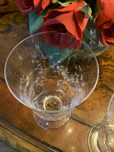 Lenox Heather Clear Etched 15oz Blown Glass Set Of 3 Tumblers 6”H - Picture 8 of 22