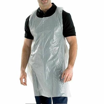 100pcs Disposable Plastic Aprons Polythene Aprons Eco Flat Pack Transparent