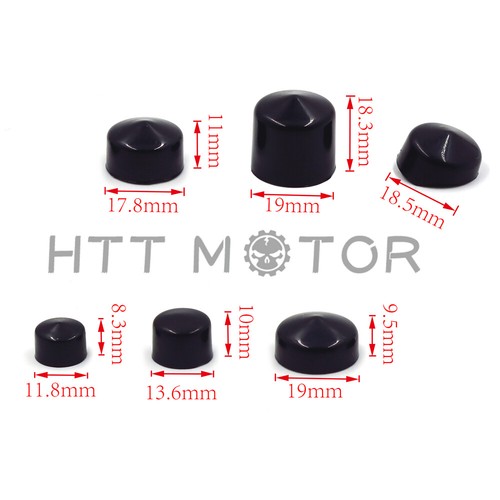 Black Bolts Toppers Caps For 1991-2013 Harley Davidson Dyna Glide Twin Cam - Bild 7 von 7