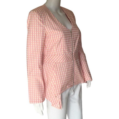 Nanette Lepore Women's Grand Hotel Asymetric Peplum A Jacket Pink Sz 6 - Picture 3 of 8