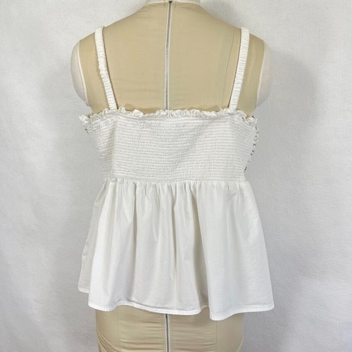 Old Navy Sleeveless Smocked Babydoll Sleeveless Top Y2K Prairie Summer Beach XXL - Bild 3 von 6