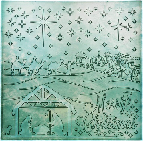 Buon Natale Cammello Stella Sfondo Cartelle in Plastica Goffratura per Creazione Carte - Foto 1 di 12