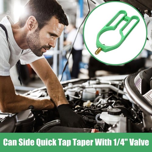 Can Side Quick Tap Taper With 1/4" Valve For Auto Refrigeration' R134A A/C J7U4 - Picture 4 of 11
