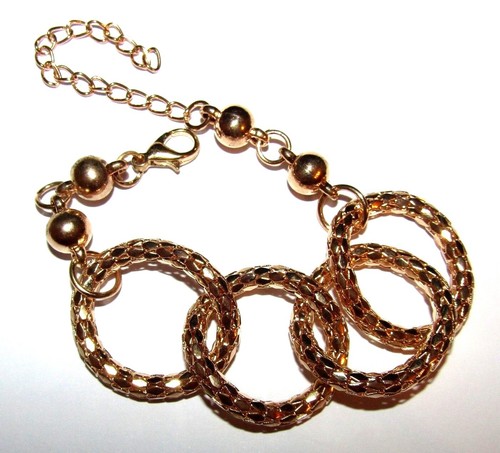Selection of gold tone plated bracelets bangles lots of choice chain crystal UK - Picture 4 of 22