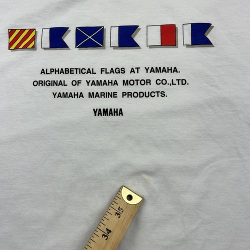 Vintage 80s YAMAHA MOTOR Flags Marine Products Single Stitch T Shirt Mens M/L - Picture 10 of 10