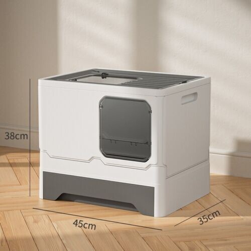 Simple Cleaning Drawer Type Pet Toilet Fully Anti-Splash Enclosed Cat Litter Box - Picture 7 of 18