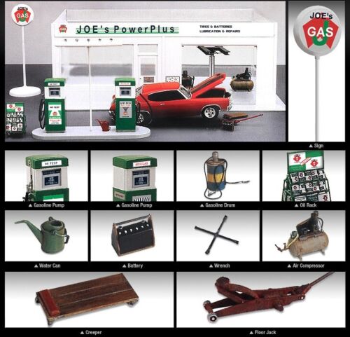 Academy 1/24 JOE's Power Plus Service Station Gas Oil MRC Hobby Model kit 15122 - Picture 4 of 6