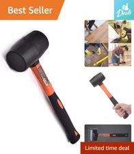 Durable Rubber Mallet Hammer - Soft Blow Strike without Damage - Ergonomic Grip