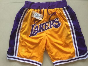 New-Adult-Size-Yellow-Color-LA-Lakers-Shorts