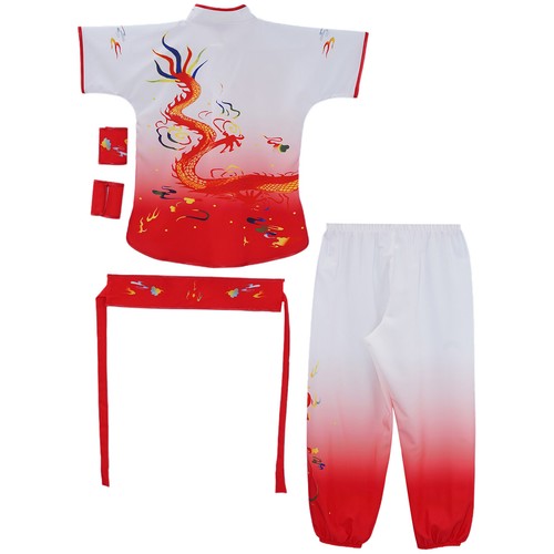 Unisex Kids Outfit Halloween Kung Fu Suit Wing Chun Set Breathable Tops Soft - Picture 13 of 84