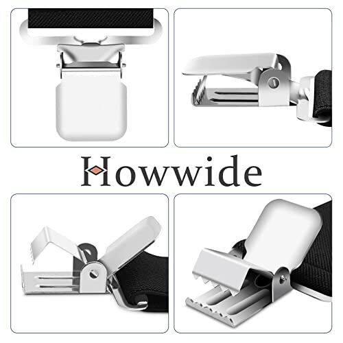 Tirantes de 2 pulgadas para hombre de alta resistencia con clips X-Back talla única A/negro/clip - Imagen 3 de 6