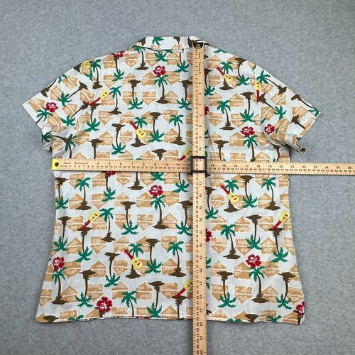 VTG 80s Reyn Spooner Joe Kealohas Hawaiian Shirt Women M Tiki Ukulele Tropical - Picture 5 of 6