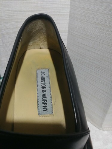 Johnston & Murphy Herren Größe 11,5 M Medium Schwarz Leder Quaste Halbschuhe Schuhe - Bild 6 von 9