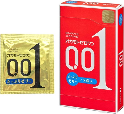 OKAMOTO Zero One 001 Ultra Thin Condoms 10 Boxes Jelly Type Regular Size Japan - Picture 3 of 6