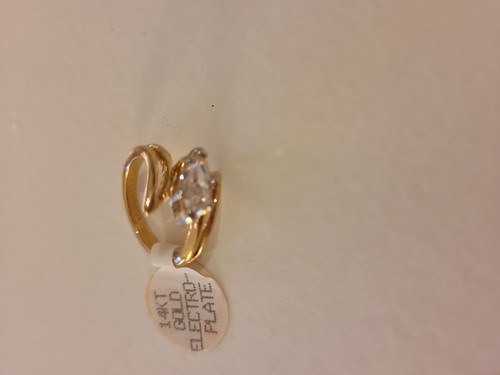 NUEVO Anillo Firmado 14KT GE Solitario CZ Talla 7 Cóctel - Imagen 6 de 6