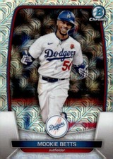 2023 Bowman Chrome Mojo Refractor #20 Mookie Betts - Los Angeles Dodgers