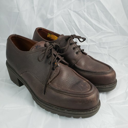 Havana Joe Brown Pebbled Leather Moc Toe Women's Shoe 1812-B Made In Spain US 9 - Picture 1 of 9