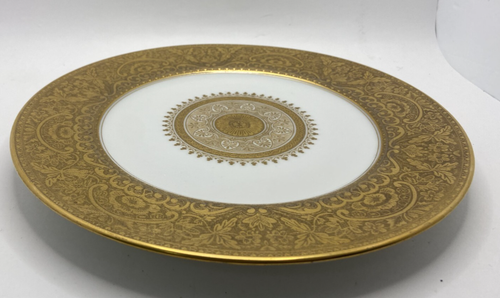 Vintage B & C Limoges Frankreich Gold verkrusteter dekorativer Teller 10,5 Zoll - Bild 3 von 9
