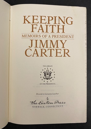 Keeping Faith by Jimmy Carter, SIGNED Easton Library of the Presidents, Damaged - Picture 8 of 17