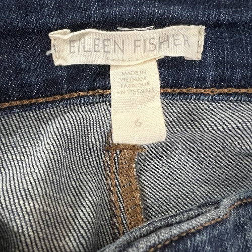 Eileen Fisher Womens Straight Leg Ankle Jeans Size 6 Medium Wash Organic Cotton - Picture 7 of 8