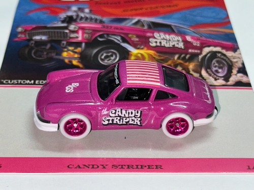 HOT WHEELS CUSTOM EDIZIONE 2024 CANDY STRIPER ROSA '71 PORSCHE 911 REAL/R LIMITED - Foto 4 di 8