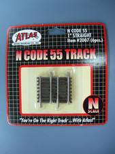 2007 Atlas N Scale Code 55 Track 1" Straight Sections (6) New