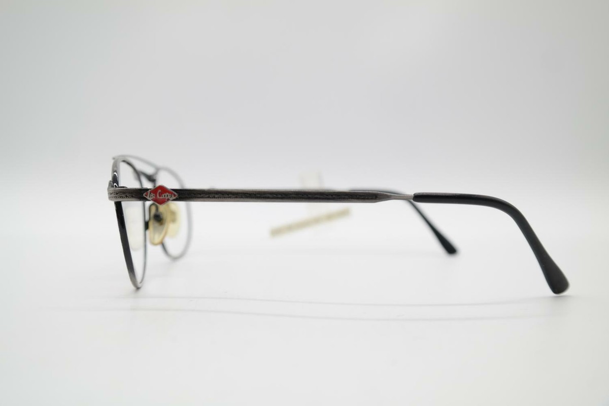 Lunettes Vintage Lee Cooper Connecticut - Monture Métal Argent Multicolore - Taille Ovale - NOS (neuf Ancien Stock)