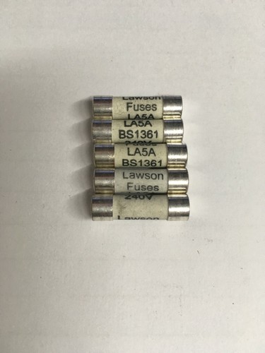 LAWSON Fuse LA5 LA5A 5A Consumer Unit Distribution Board Fuse Link JPSF797 - Picture 3 of 4