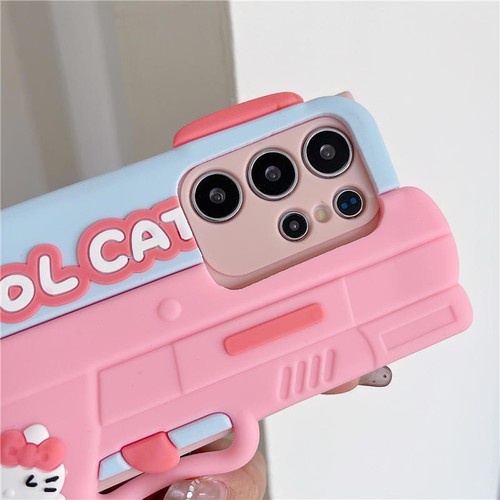 Funda protectora pistola gato juguete dibujos animados para Samsung Galaxy S22+ S23 S24 S25 Ultra - Imagen 5 de 43