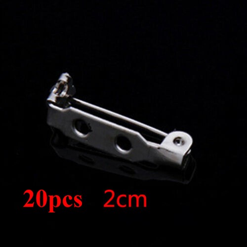 20pcs Plated Iron Brooch Base Back Badge Holder Safe Lock Brooch Pin DIY Jewelry - Picture 8 of 11
