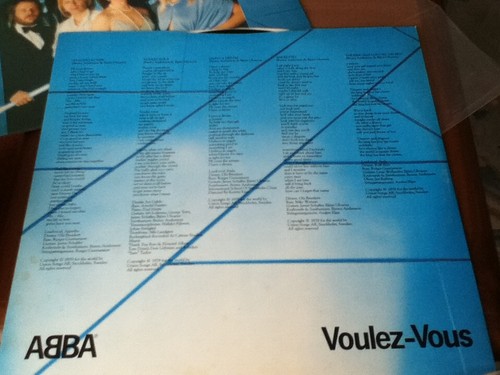 ABBA VOULEZ VOUS EPC86086 MATRIX A1/B2! FROM 1979 WITH LYRIC INSERT EX CONDITION - Picture 6 of 9