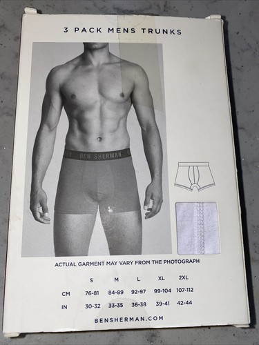 Ben Sherman 3 Pack Boxer Shorts Mens Trunks XL New Boxed Grey White Black - Picture 3 of 7