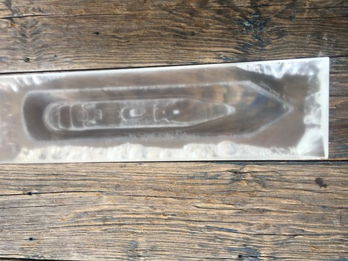 MICHAEL F COX SIGNED LUCITE SHIP HAND CARVED VINTAGE SCULPTURE LARGE & HEAVY - Picture 9 of 21