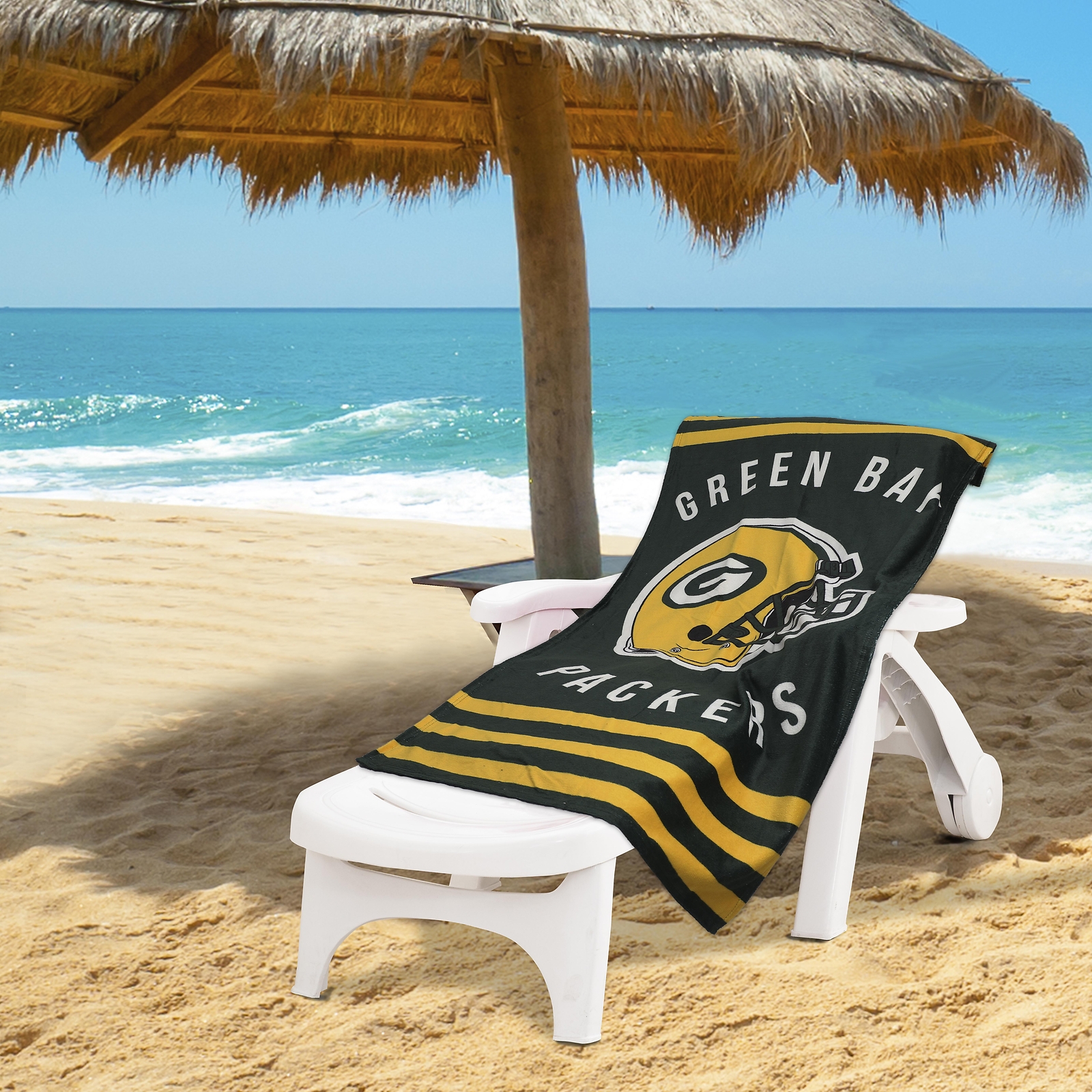 Пляжное полотенце Northwest NFL Green Bay Packers в полоску, 30 x 60