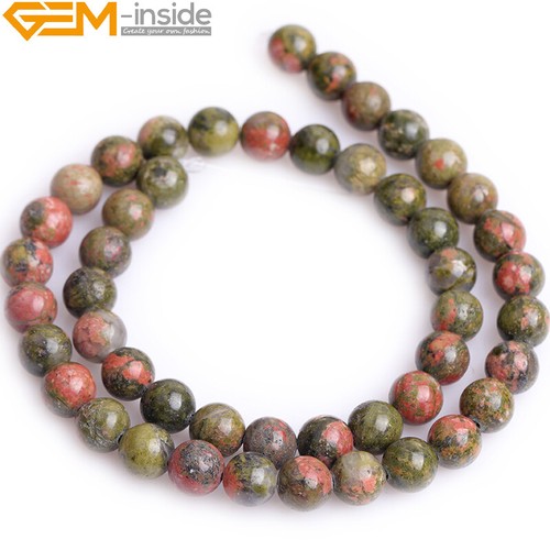 Unakite Jasper Round Beads 4mm 6mm Natural Gemstone Beads For Jewelry Making 15" - Picture 36 of 45