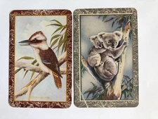 Aussie Kookaburra Bird Koala Baby Bear Vintage Rare Retro Art Playing Swap Cards