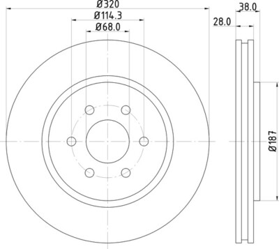DON 320mm Front Brake Disc Set Fits Nissan Navara Pathfinder PCD12511