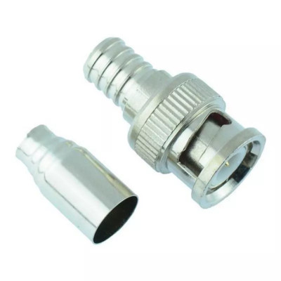 1/100 BNC Stecker Crimp Stecker Koaxialkabel RG59 RG58 RG6 Adapter Steckverbinder