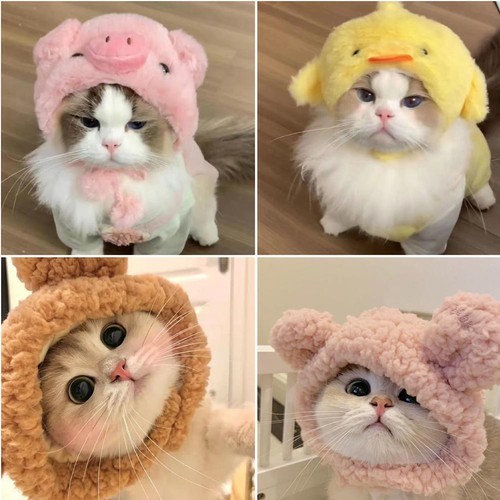 Cat Pet Dog Cute Animal Cap Hat Head Wear For Puppy New Costume Fancy H3I0 - Picture 2 of 20