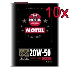 [Case of 10] Motul Classic Performance 20W-50 Semi-Synthetic Engine Motor Oil 2L