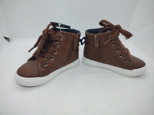 Brown High Top Sneakers - Cat & Jack Zipper Side Toddler Size 5 - Bild 3 von 6