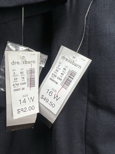 Jones Studio NWT Women's 14W Blazer 16W Skirt Plus Size Skirt Suit - Picture 2 of 4