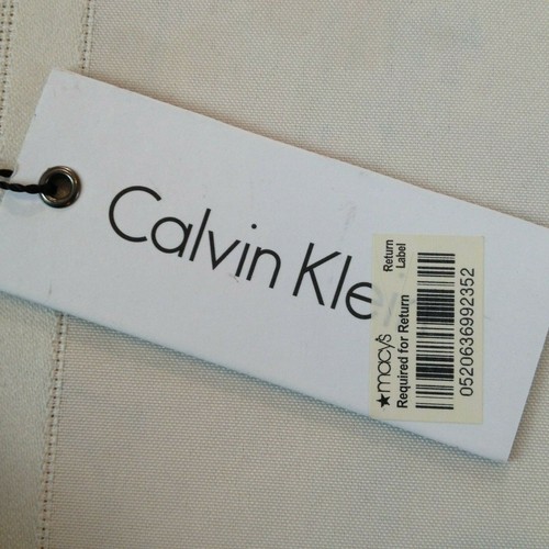 NWT CALVIN KLEIN Cotton Blend Rear Zip Black Straight Skirt Women's Size 10 - Picture 7 of 8