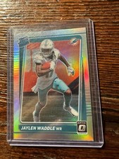 JAYLEN WADDLE 2021 Donruss Optic Silver Holo Prizm Rated Rookie Dolphins RC #208