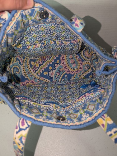 VTG Retired Vera Bradly Bag Purse Paisley Shoulder Quilted W/ Zip Around Wallet - Picture 9 of 12