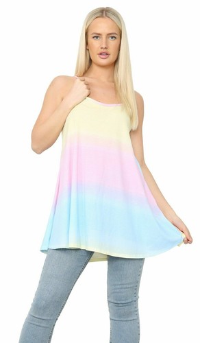 Mujeres Damas Estampado Tirantes Columpio Sin Mangas Mini Chaleco de Verano Cami Vestido Prenda para el torso - Imagen 16 de 20