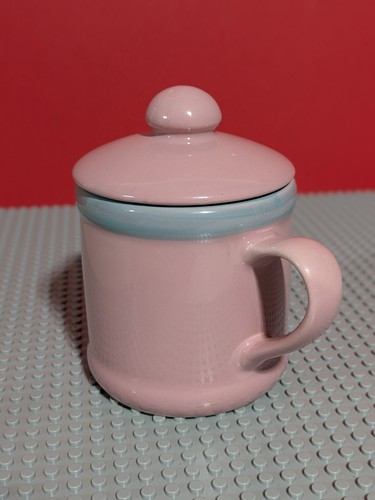 Vintage Japan Creamer Pink w Gray Rim - Picture 5 of 10