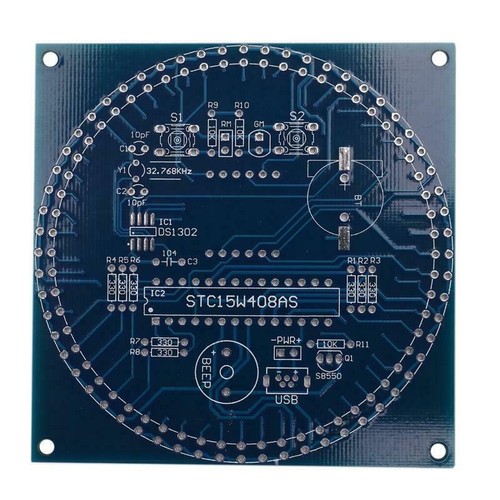 DIY Rotating Digital LED Display Module Alarm Electronic Clock Kit + Enclosure - Picture 4 of 10